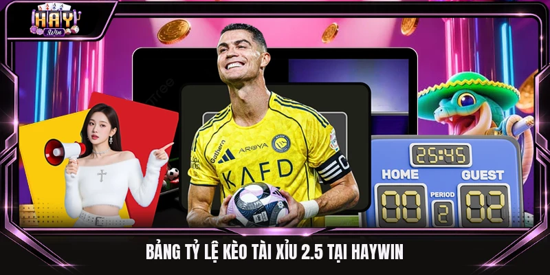 Bảng tỷ lệ kèo Tài Xỉu 2.5 tại Haywin
