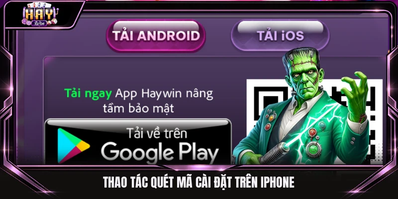Thao tác quét mã cài đặt trên iPhone